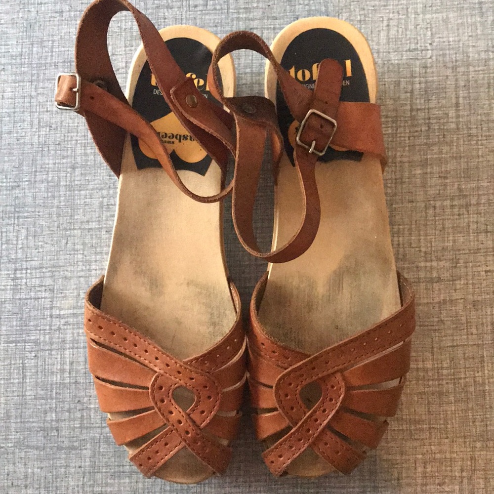 Swedish hasbeens - small heel clog sandal